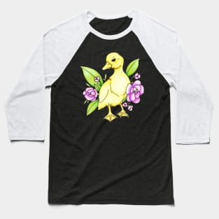 Floral Duckling Baseball T-Shirt